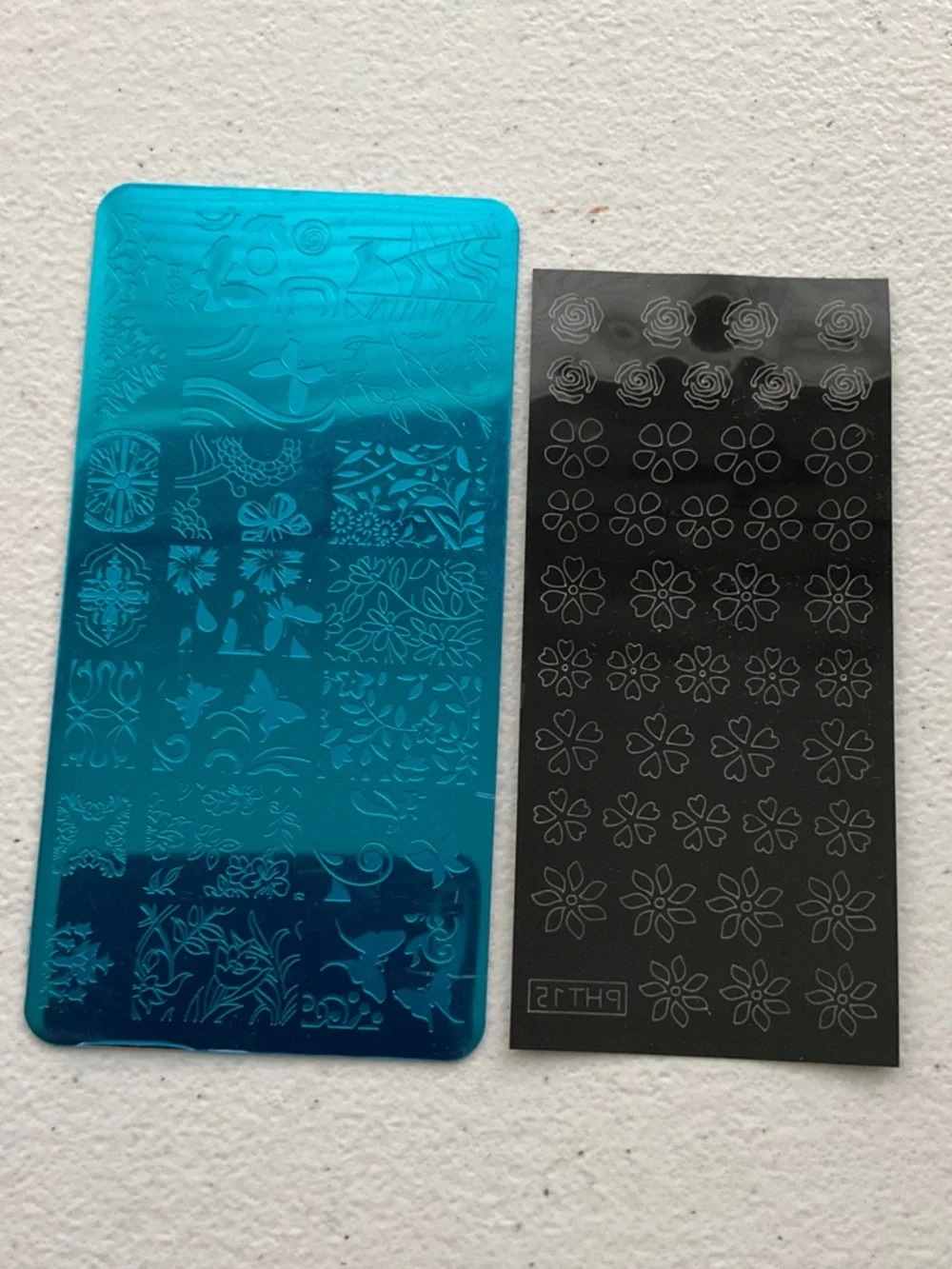 Acrylic Nail Stamping Plate Set - Blue & White Options